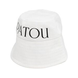 PATOU Logo Bucket Hat Women WHITE Caps & Hats
